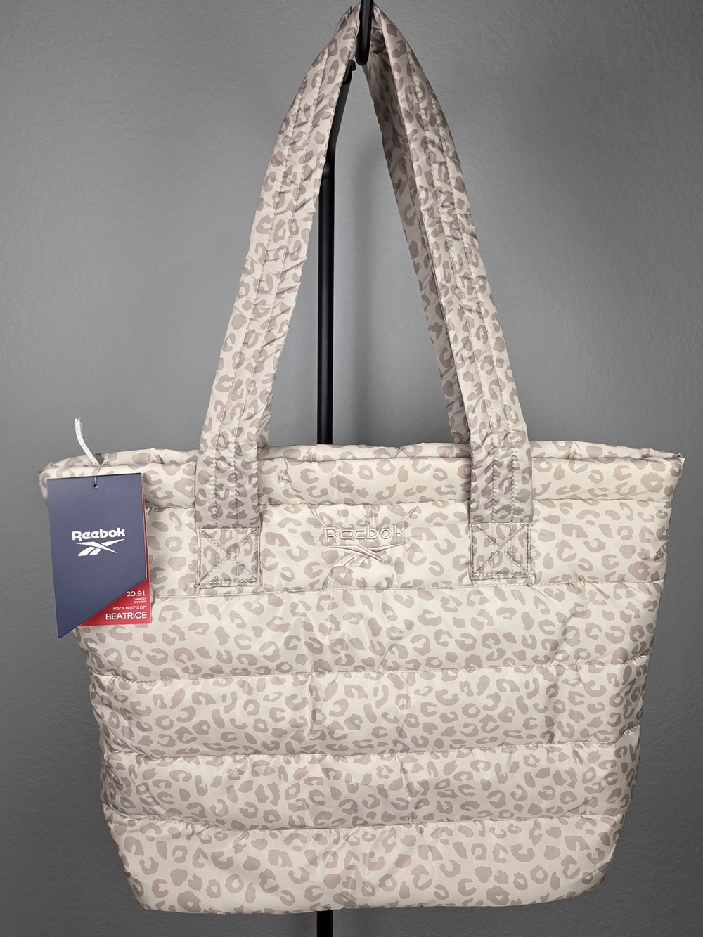 Reebok Beatrice Tote in Pumice Leopard Colorway